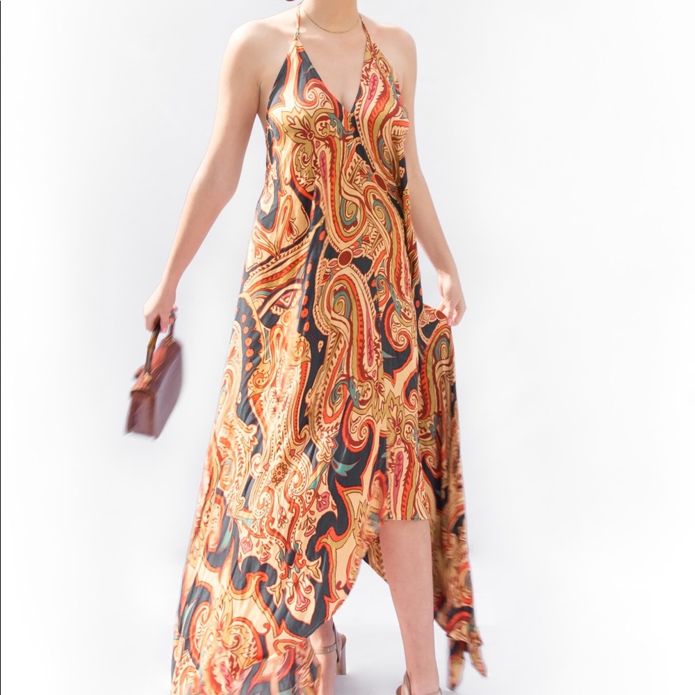 Love stitch Halter Paisley Dress